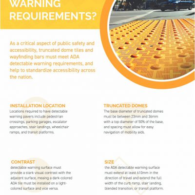 What are the ADA Detectable Warning Requirements?